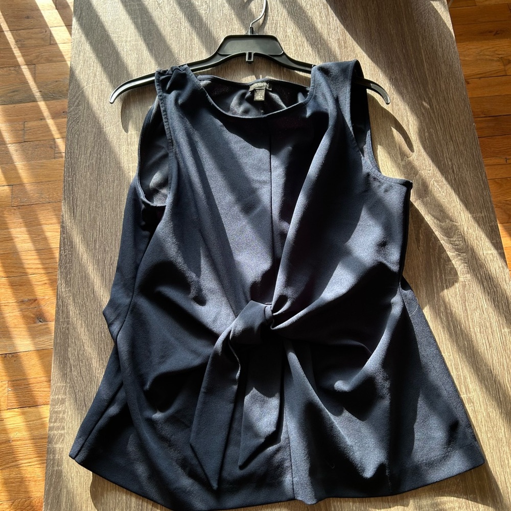 Ann Taylor Navy Sleeveless Blouse